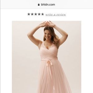 BHLDN blush Fleur dress size 8